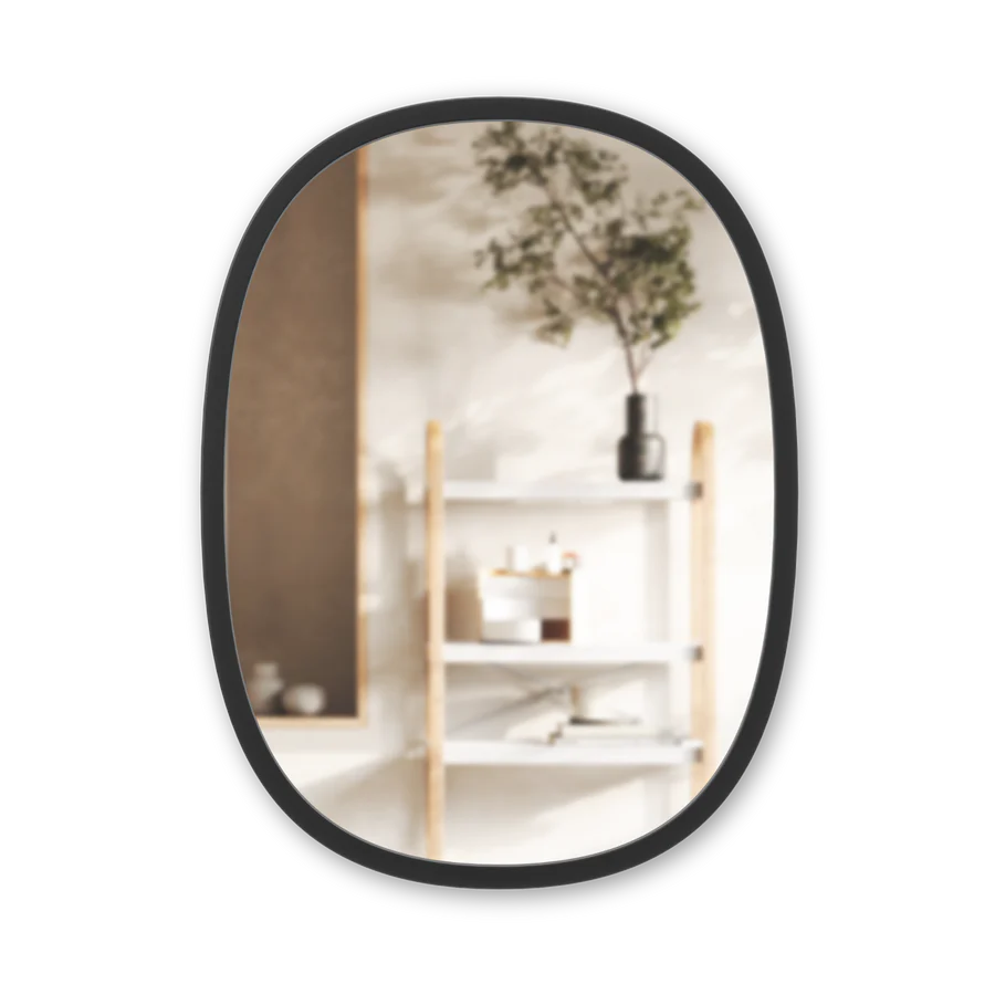 Hub Oval Mirror- Black 18x24